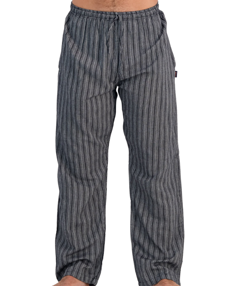 Black & Grey Striped PE Pants