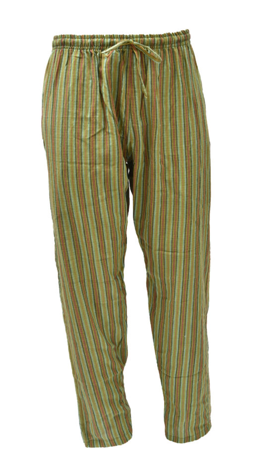 green striped pants