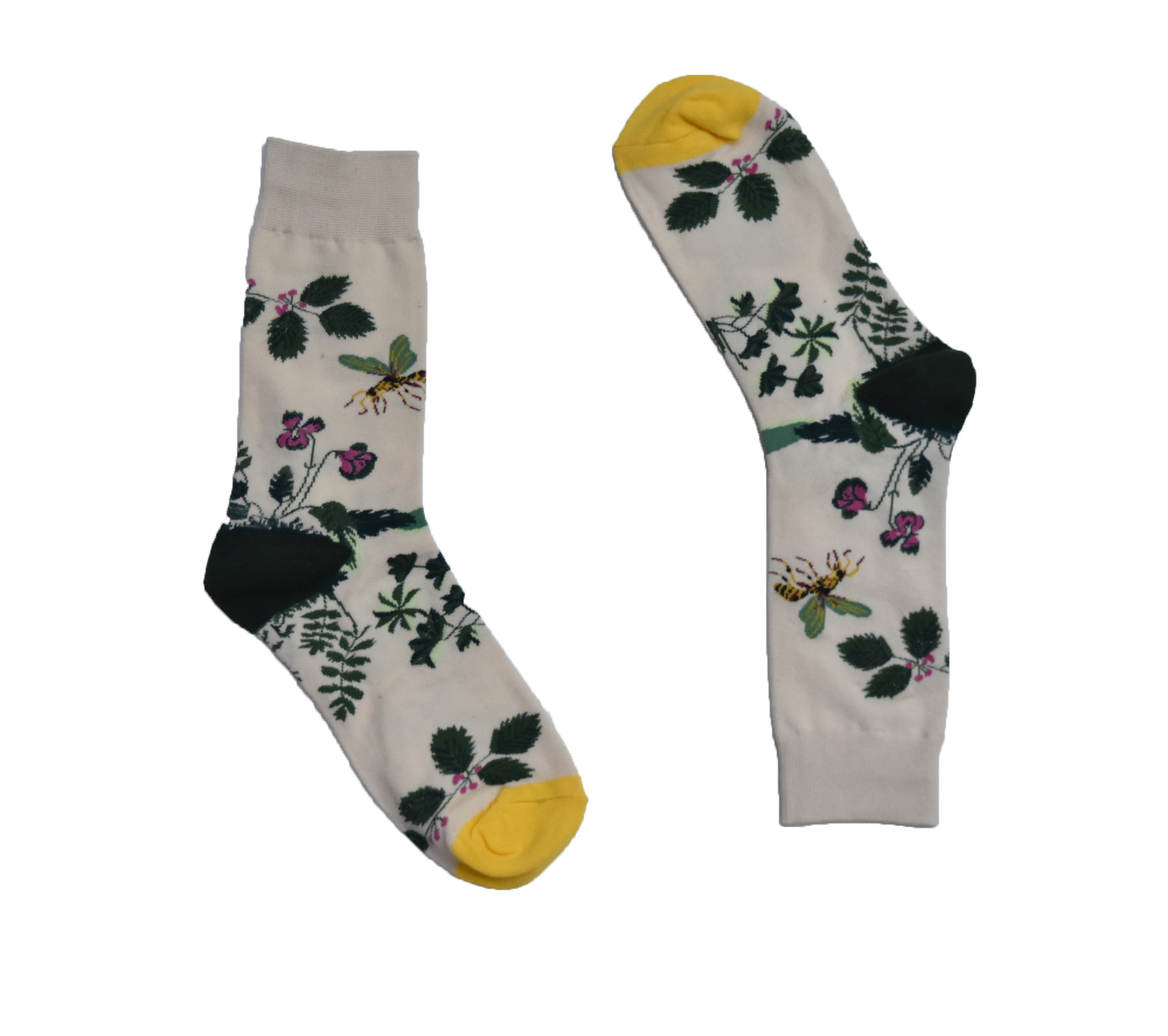 Fashion Socks - Bees - Beige