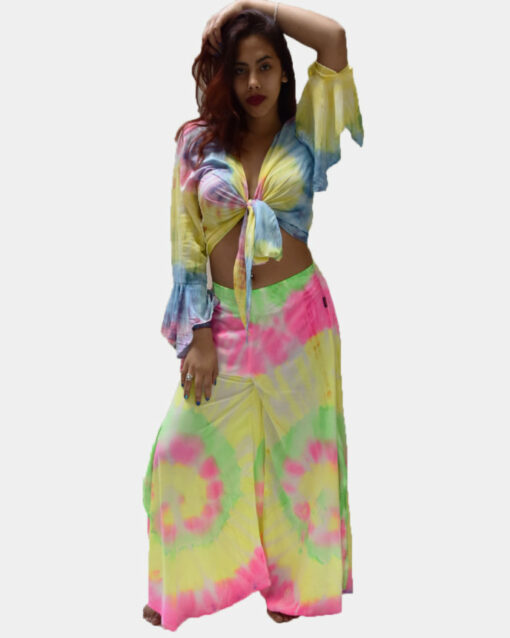 Pastel Tie Dye Long Skirt - Image 4