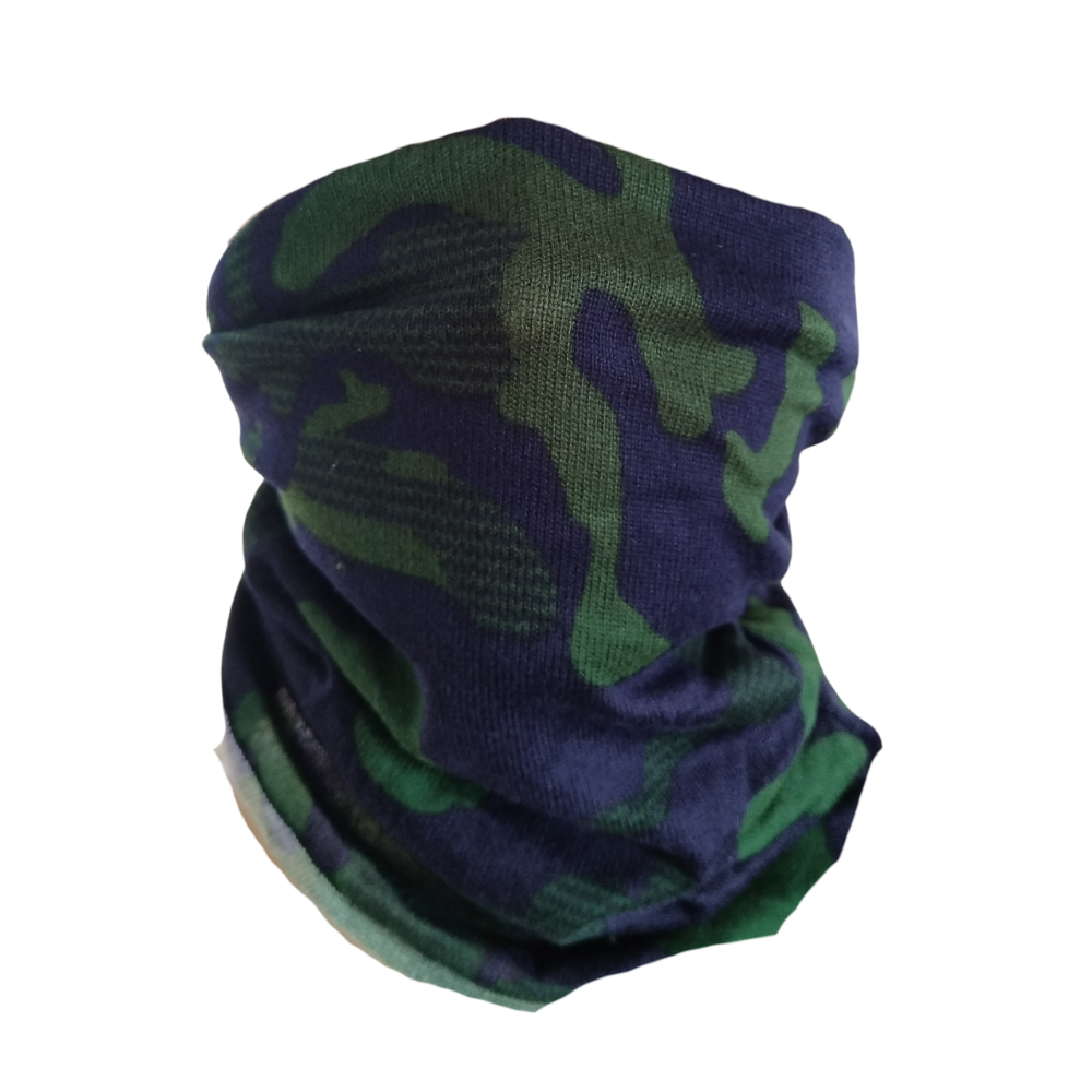 SKA Camo Green Blue Mask Neckwarmer