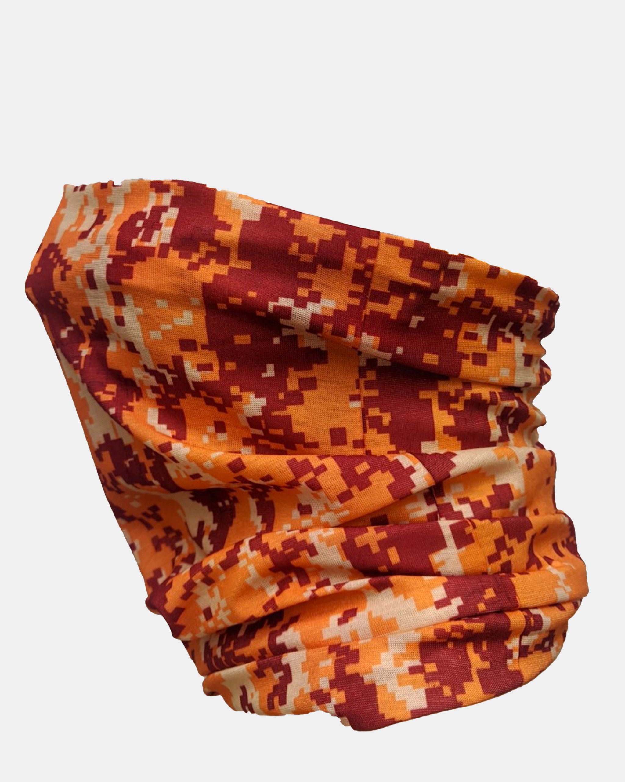 SKA Mask Neckwarmer- Digital Print Maroon & Orange