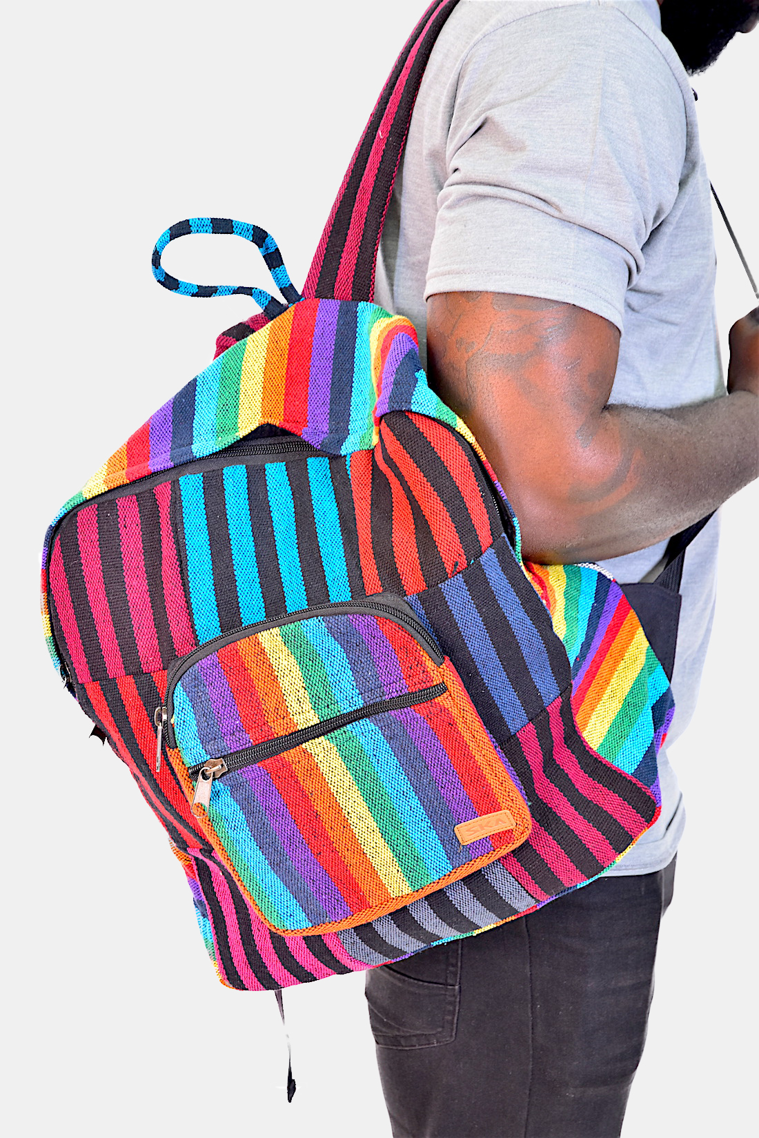 SKA Patchwork Ghari Backpack- Large Rainbow