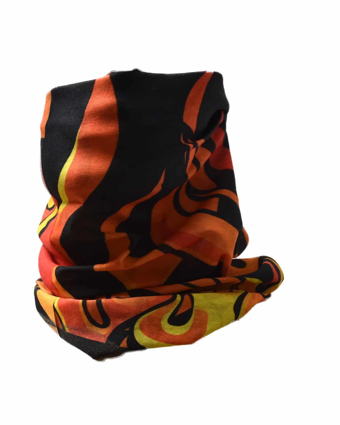 SKA Big Flames Red Yellow Black Tube Face Mask