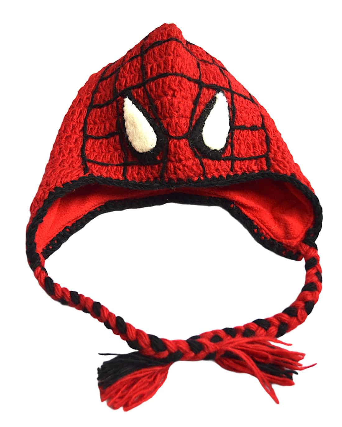 SKA Knitted Beanie Cap Hat- Spiderman Red