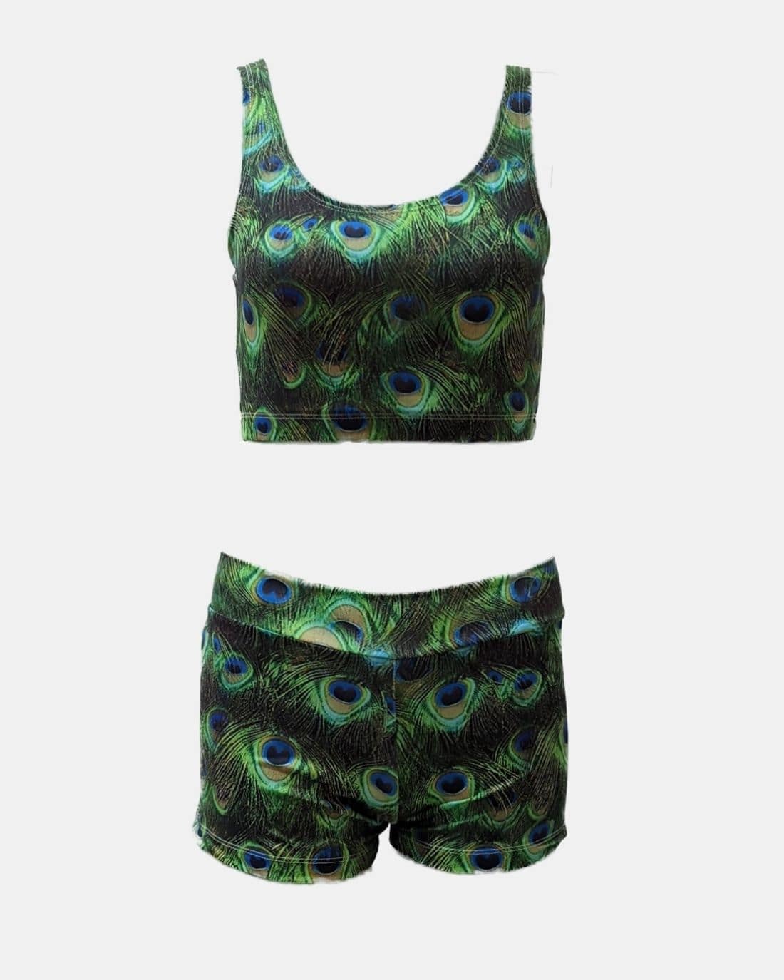 SKA Bra & Short Swimsuit Set- Peacock Green