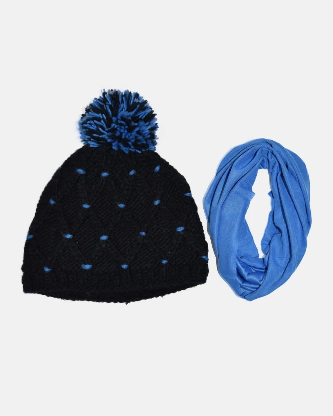 SKA PomPom Woolen Beanies + Neck warmers Mask- Winter Special Combos
