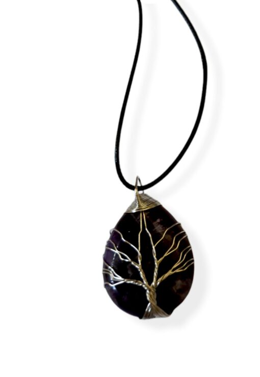 Gemstones Necklaces- Stones Tree of Life Wire Wrap Pendants - Image 9