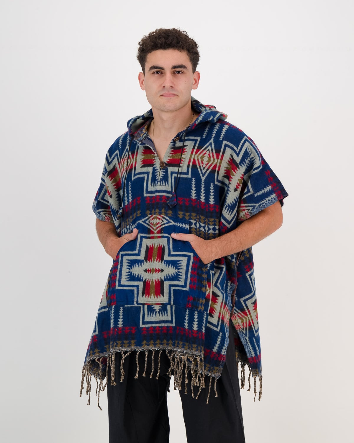 SKA Aztec Hoodies Ponchos with Tassels - SKA Clothing