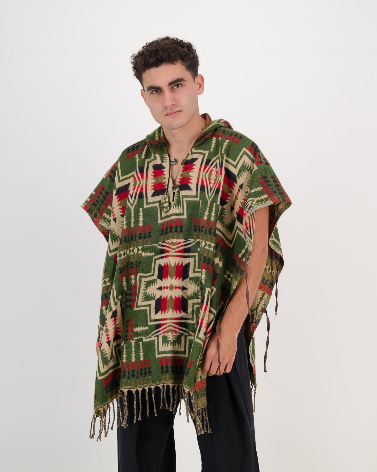 SKA Aztec Hoodies Ponchos with Tassels