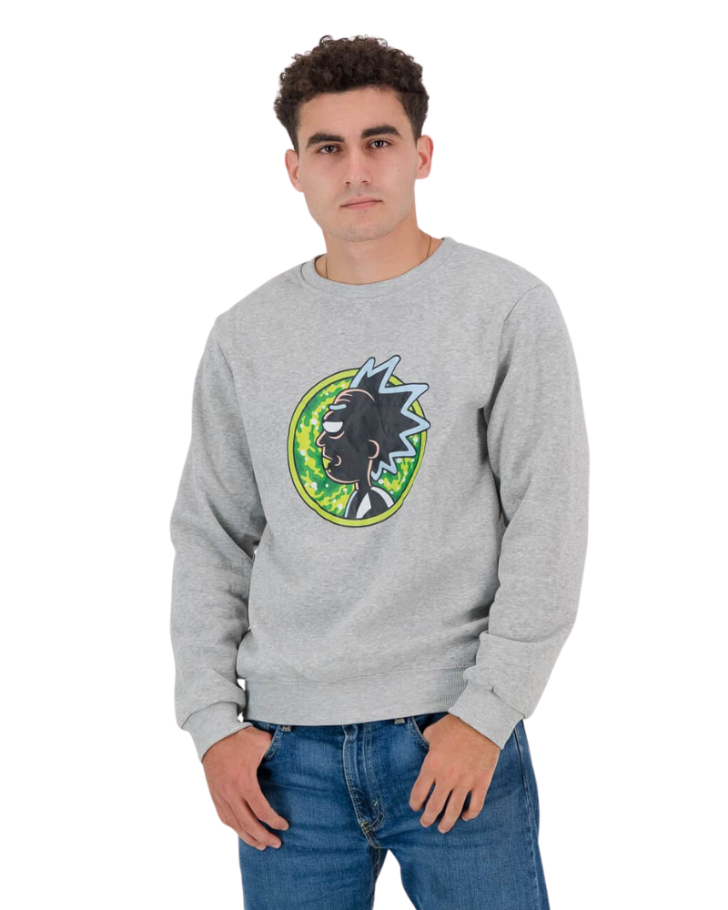 SKA Rick and Morty Shadow Head Print Pullovers Sweatshirts- Grey