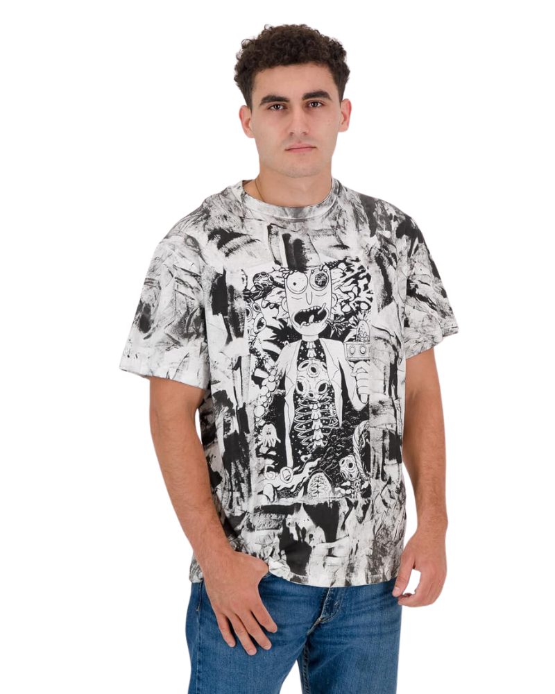 SKA Unisex Hand Painted Rick And Morty Tie Dye T-Shirt- Skeleton - SKA ...