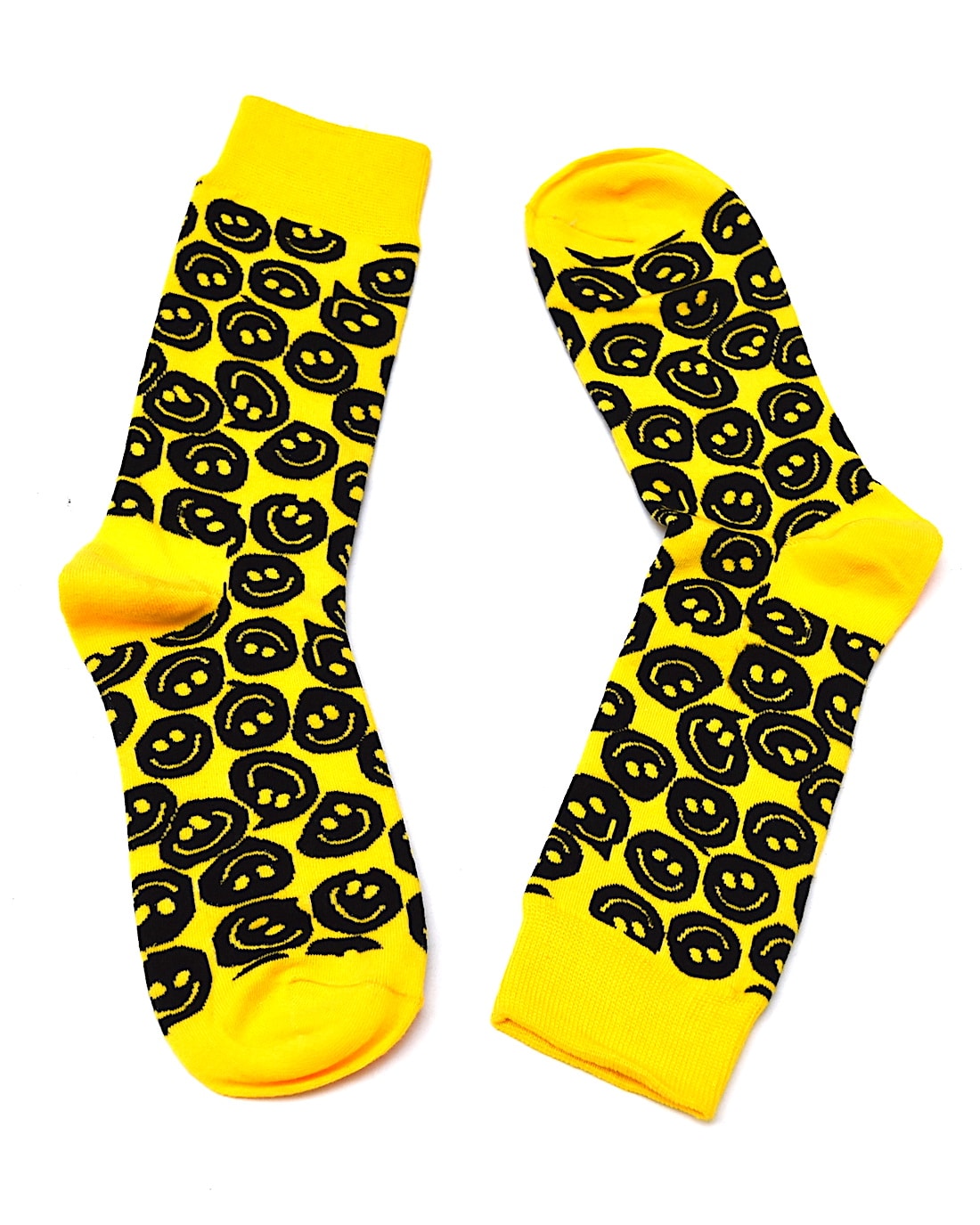 SKA Smiley Fashion Socks Yellow - Size 36-40