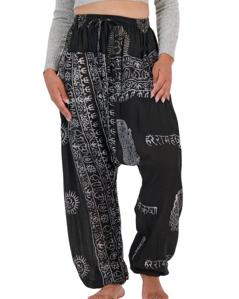 SKA Thin Om  Drawstrings Harem Pants