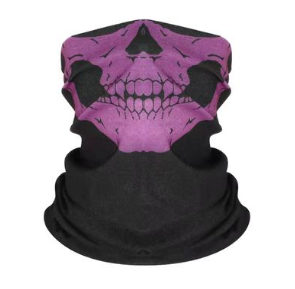 SKA Family Pack of 3 Tube Face Masks- Purple,White Skull,Plain Grey ...