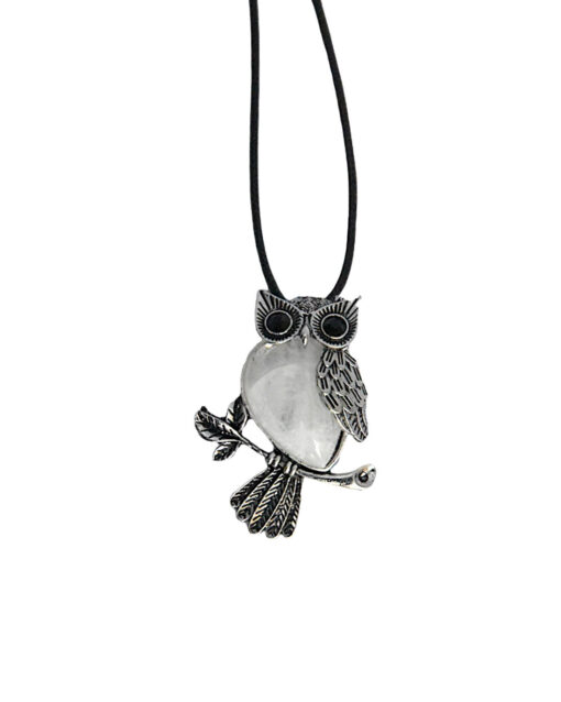 SKA Owl Pendant Gemstone Necklace - Image 10