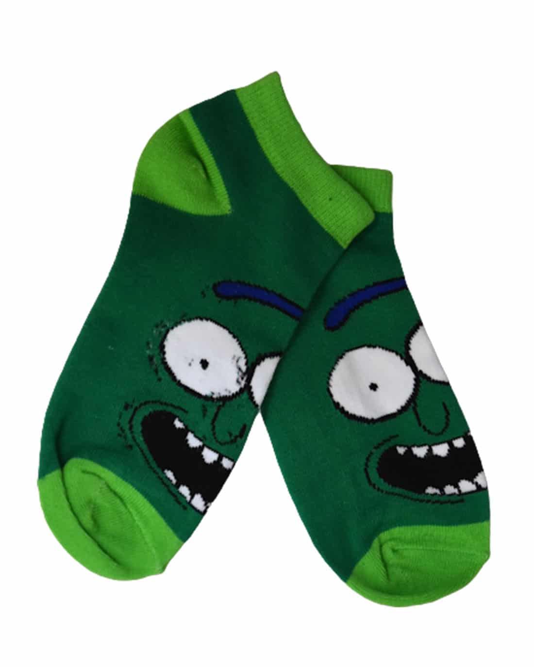 SKA Rick & Morty Ankle Fashion Cotton Socks- Surprised Pickle Green
