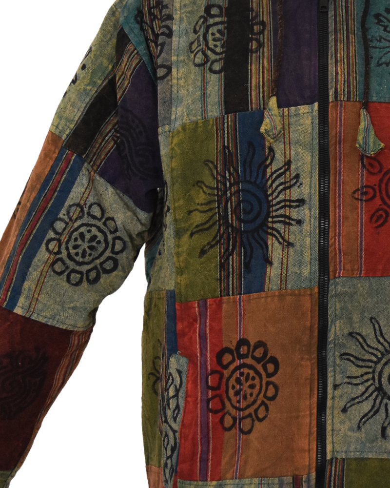 Shiraz Blue And Hippie Red MultiColour Embroidered Textured Premium  Polyester Designer Nehru Jacket For Men.