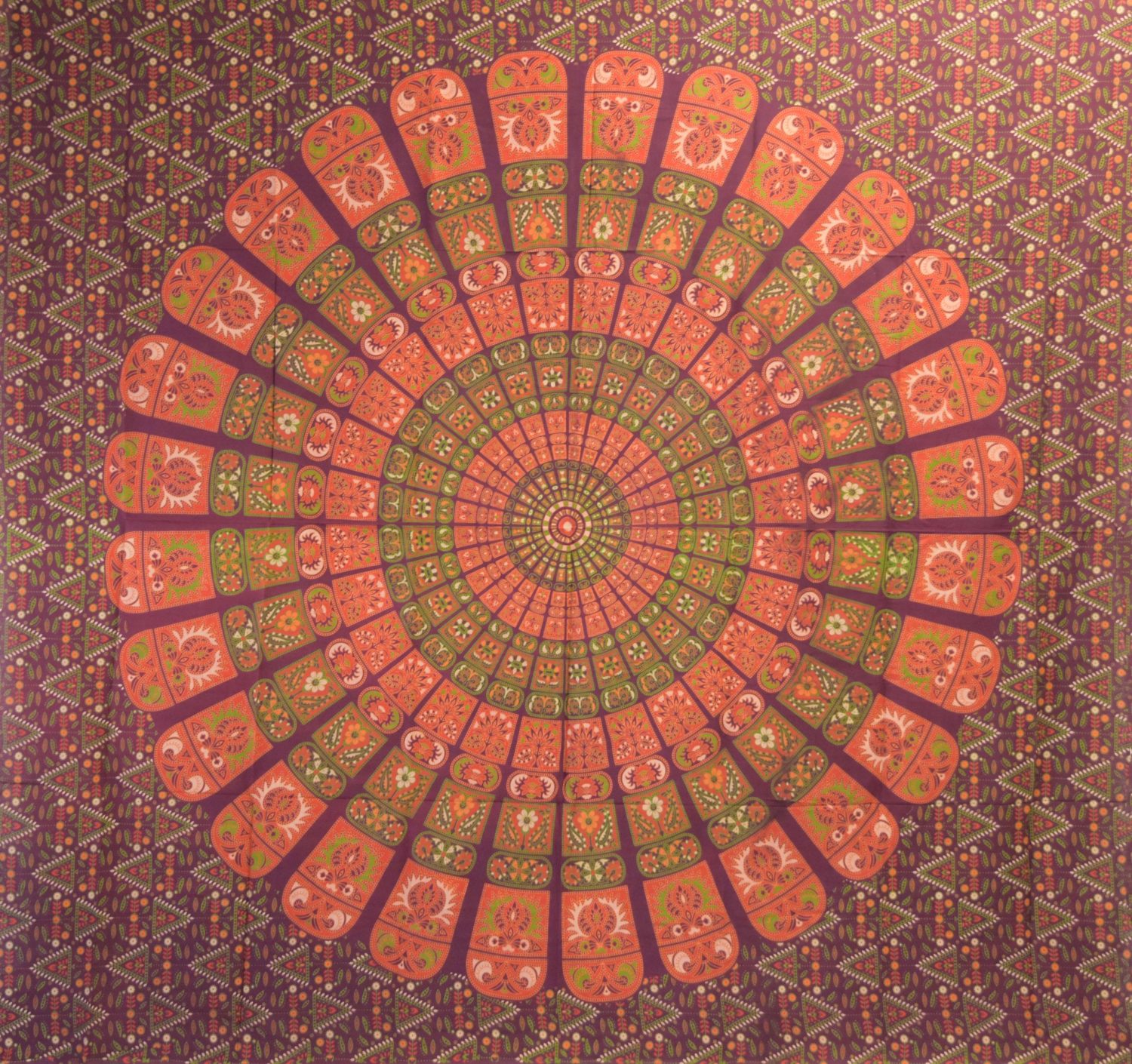 SKA 100% Cotton Colourful Mandala Tapestry – Double Throw