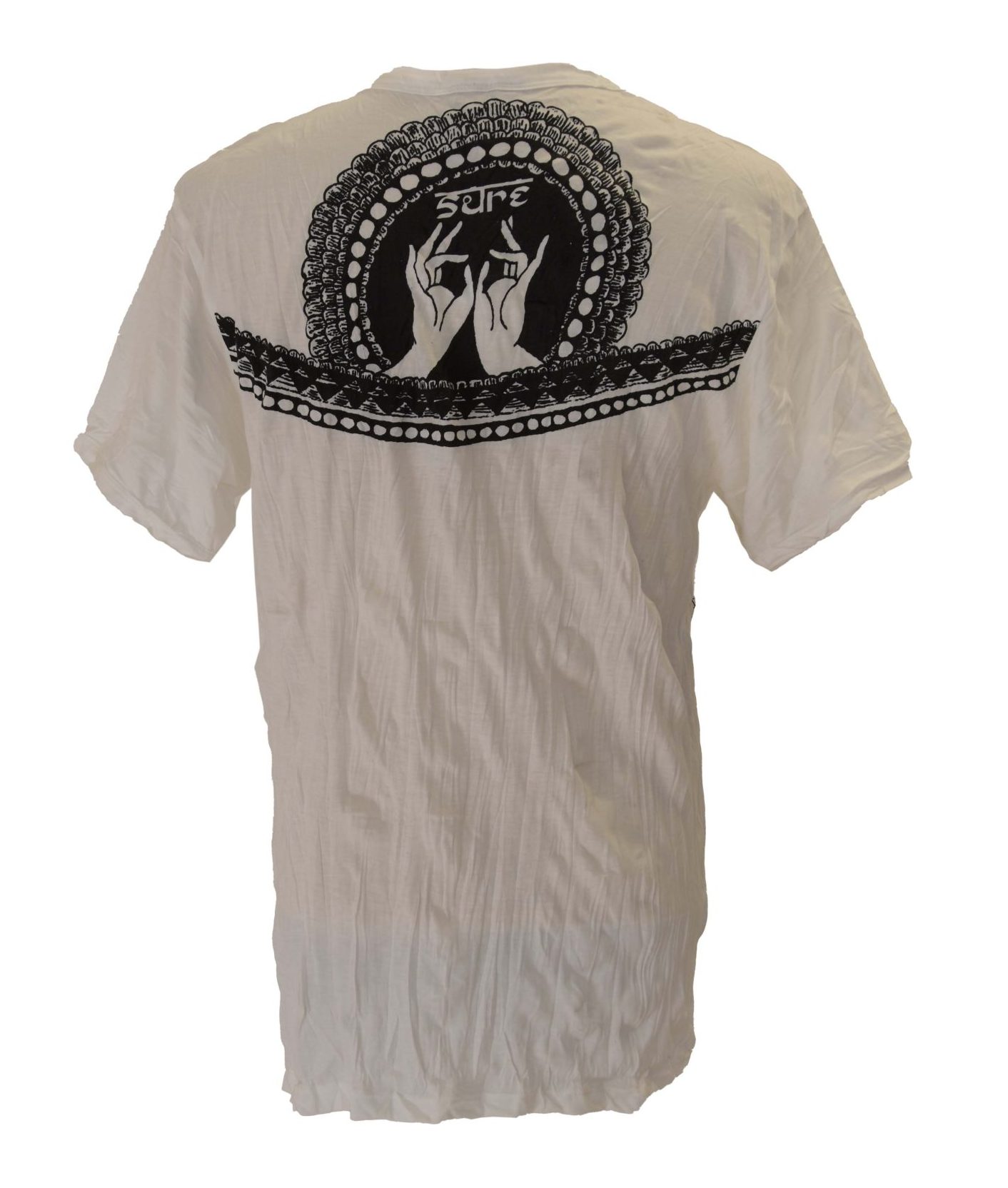 SKA Sure Lotus Design Short-Sleeve Cotton Tops