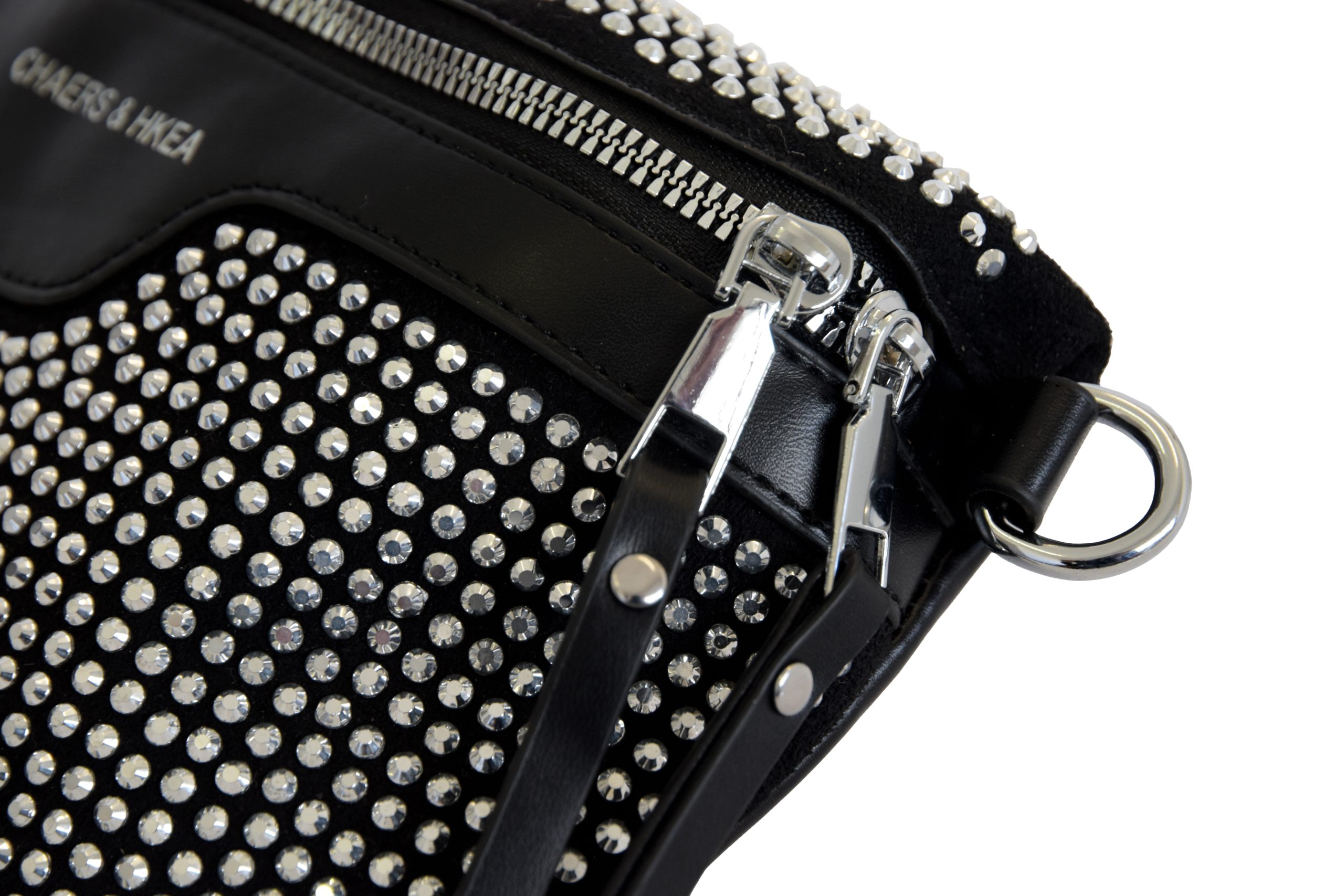 SKA Silver Glitter Moon Sling Bag - Black - SKA Clothing