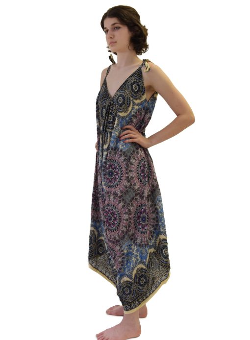 SKA VV Tie Shoulder Mandala Umbrella Jumpsuit - Image 9