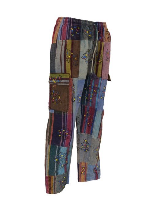 SKA Nepalese Patchwork hand painted Cotton Pants - Image 5