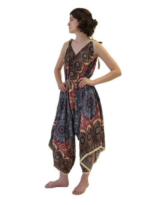 SKA VV Tie Shoulder Mandala Umbrella Jumpsuit - Image 7