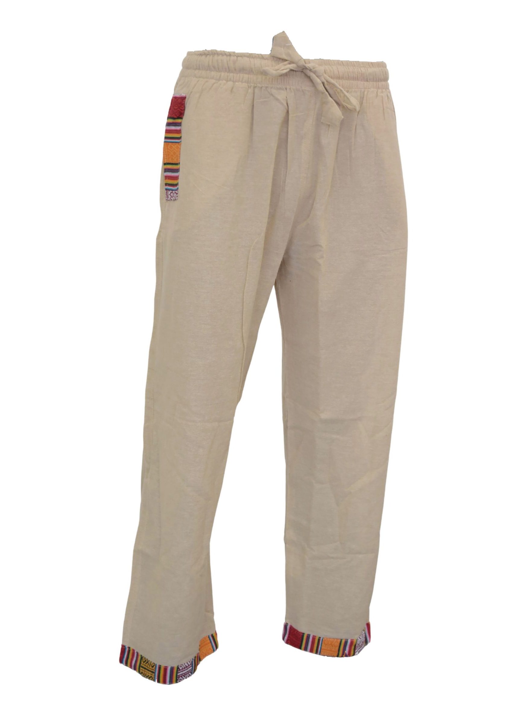 SKU1035703102 SKA Ghari Bhutanese Borders Pants - Natural