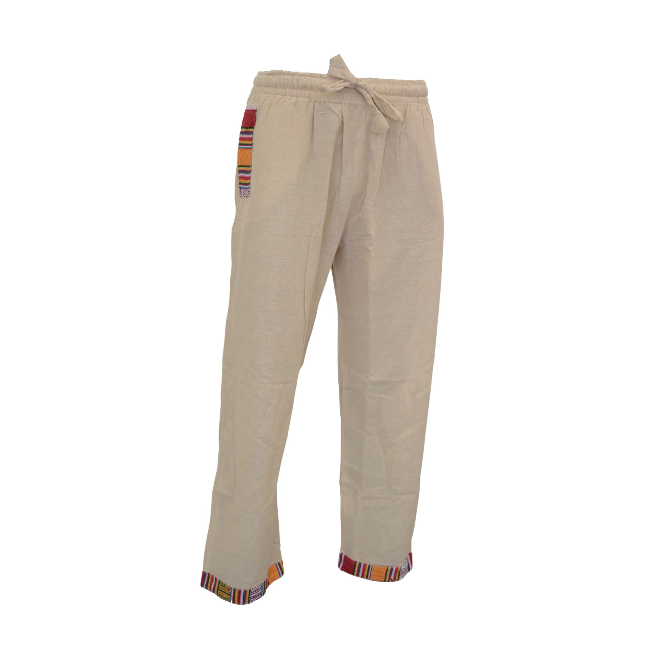 SKU1035703102 SKA Ghari Bhutanese Borders Pants - Natural