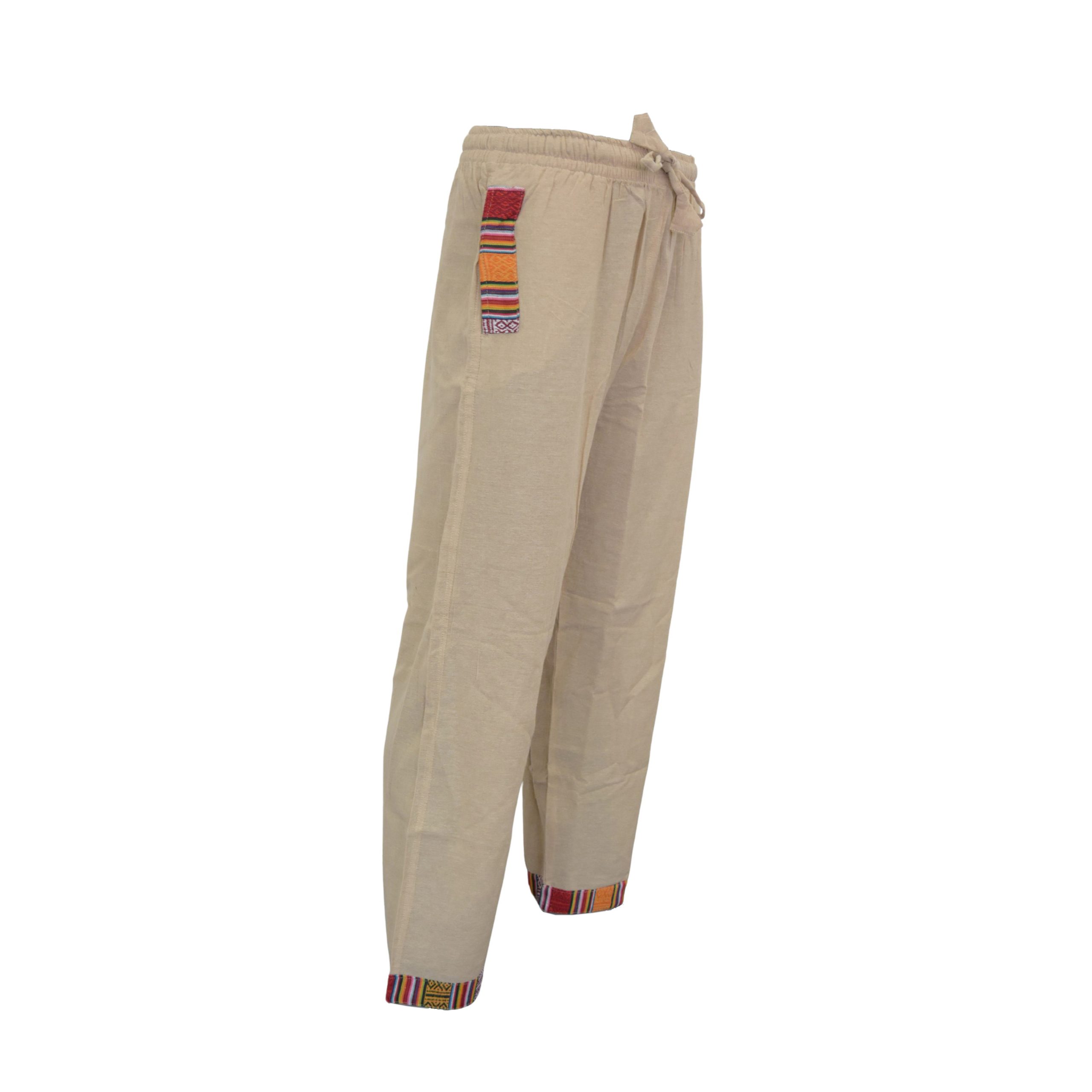 1035703102 SKA Ghari Bhutanese Borders Pants - Natural