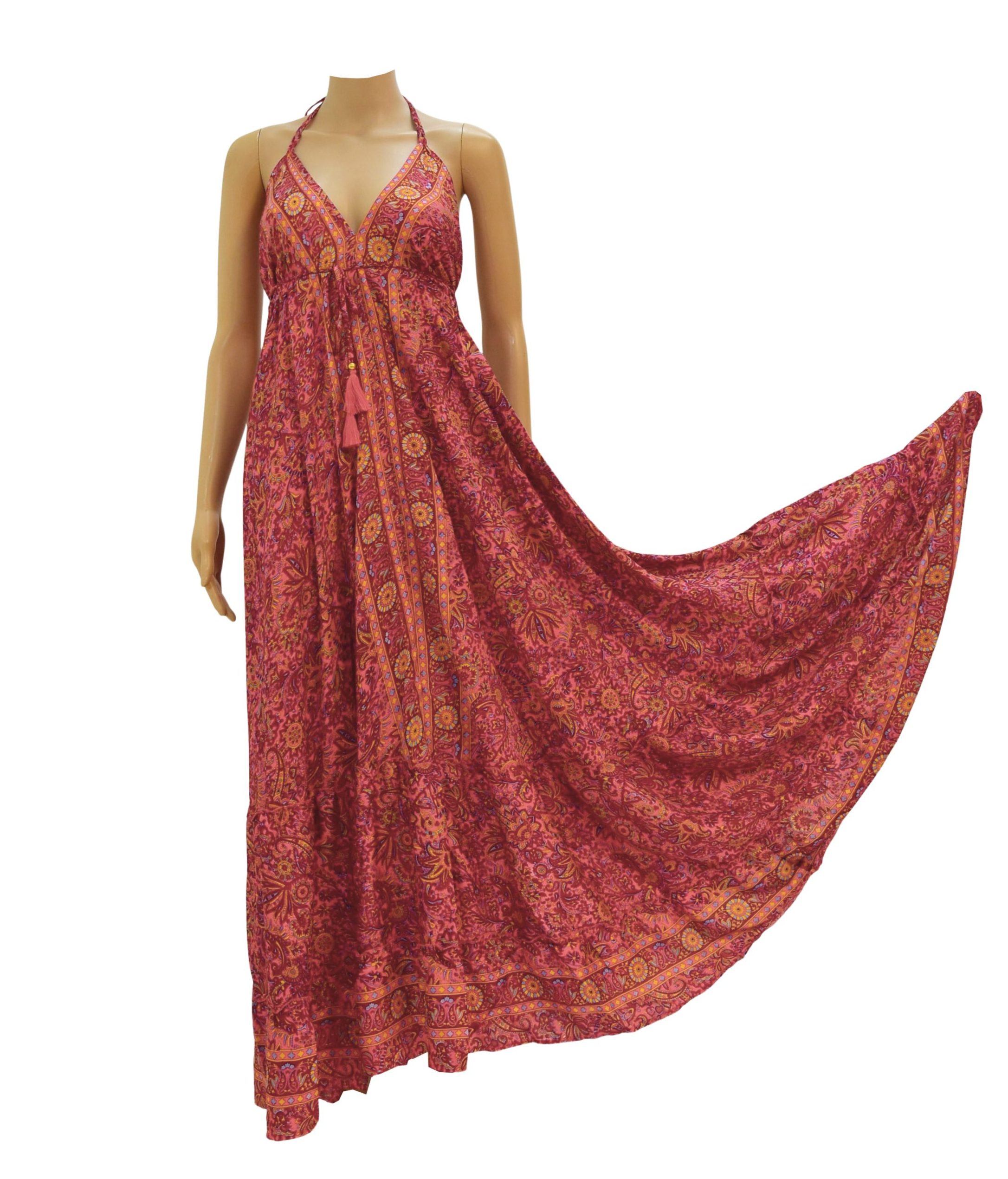 SKA Boho Flamingo Gypsy Dress – Pink